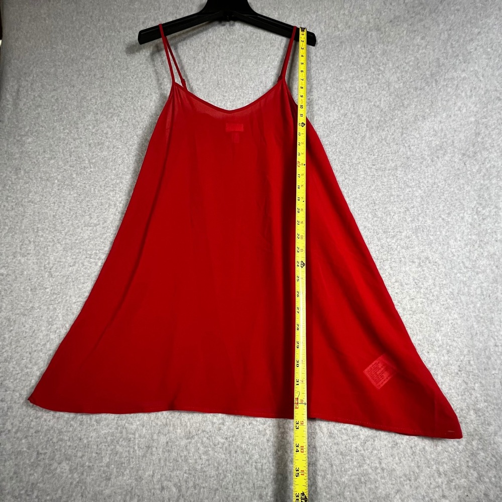 Knox Rose Camisole Women L Orange Spaghetti Strap Tunic Mini Slip Dress Sheer - Picture 5 of 9